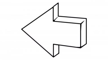 Ok Sol beyaz tahta animasyon 4k görüntü