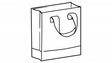 Çanta beyaz tahta animasyon 4k görüntü