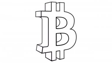 Bitcoin beyaz tahta animasyon 4k görüntü