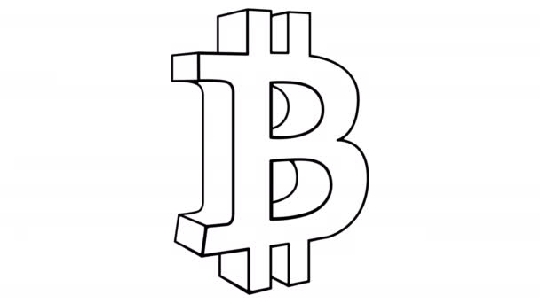 Bitcoin tableau blanc animation séquences 4K — Video