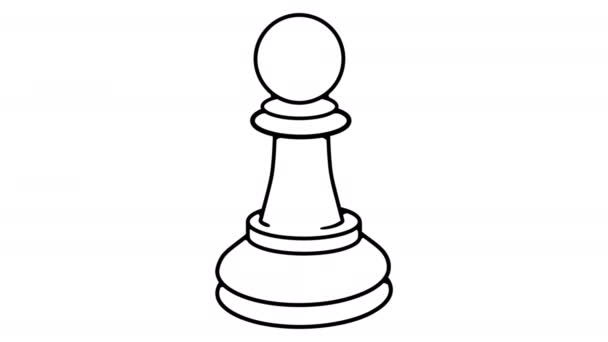 Chess Pawn whiteboard animação 4K imagens — Vídeo de Stock