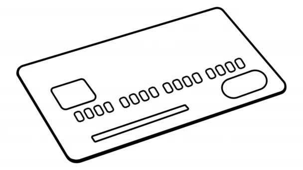 Animação de quadro branco de cartão de crédito 4K footage — Vídeo de Stock
