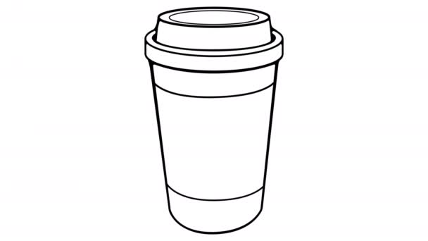 Kaffee Whiteboard Animation 4k Filmmaterial — Stockvideo