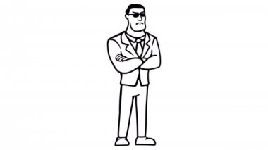 FBI Kızgın Beyaz Tahta animasyon 4k video