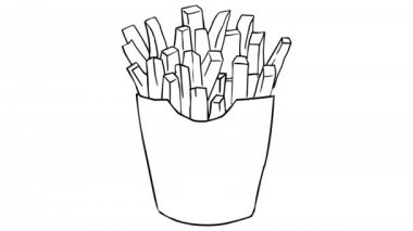 Fries Whiteboard animasyon 4k görüntü