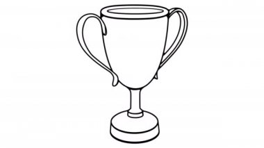 Kupa kabı beyaz tahta animasyon 4k görüntü