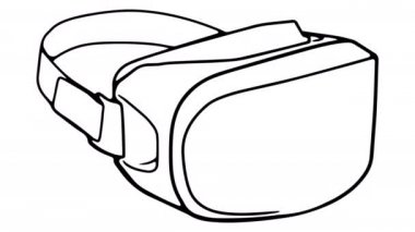Vr Kulaklık beyaz tahta animasyon 4k video