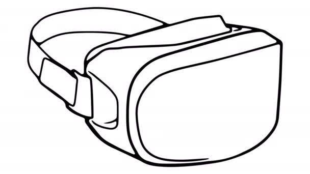 VR гарнітура біла дошка анімація 4K кадри — стокове відео