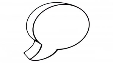 Konuşma Kabarcık beyaz tahta animasyon 4k video