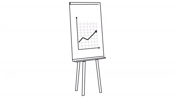 Presentation Graphic Up whiteboard animation 4K footage — Stock Video