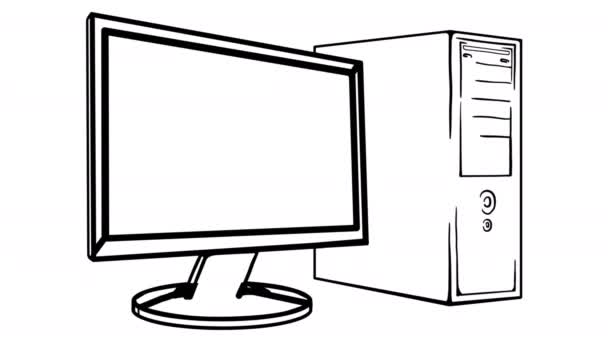 PC whiteboard animação 4K imagens — Vídeo de Stock