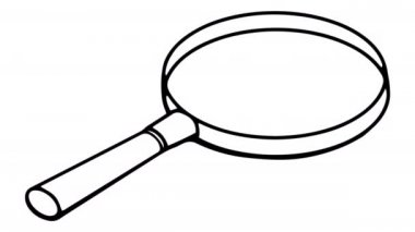 Büyüteç beyaz tahta animasyon 4k görüntü