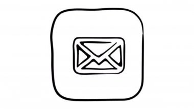 Simge E- posta beyaz tahta canlandırma 4k görüntüsü