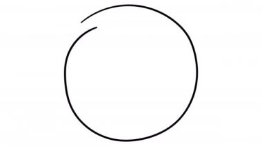 Simge Çemberi beyaz tahta animasyon 4k görüntü