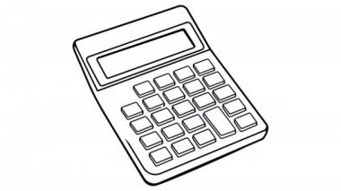 Hesaplayıcı beyaz tahta animasyon 4k görüntü alfa kanalı ile