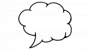 Simge Çağrısı Beyaz Bulut animasyon 4k görüntü alfa kanalı ile