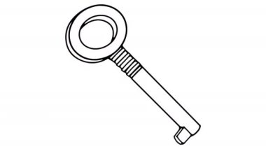 Anahtar beyaz tahta animasyon alfa kanalı ile 4k görüntü