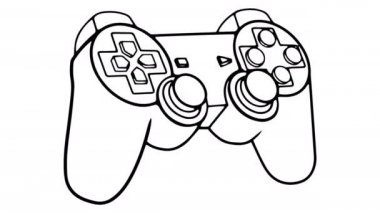 Joystick beyaz tahta animasyon 4k video alfa kanalı ile