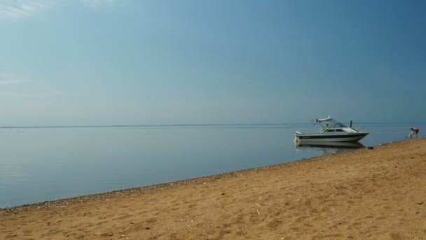 Мотор Човен Пляжі Красиві Морський Пейзаж — стокове відео