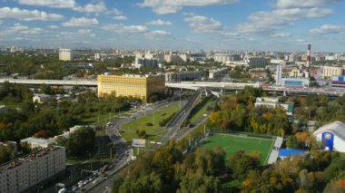 St. Petersburg manzarası içinde Sonbahar zaman atlamalı, havadan görünümü