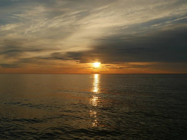 Sunset Dramatic Seascape Baltic Sea — Stock Photo, Image