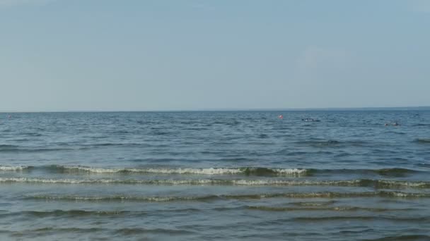 Морські Хвилі Літні Канікули Блакитне Небо Море — стокове відео