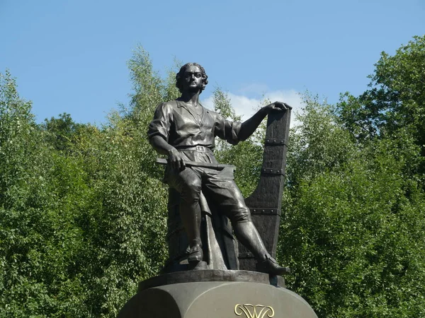 Petersburg Russia July 2016 Monument Emperor Peter King Carpenter — Stock Photo, Image