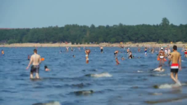 Persone Irriconoscibili Che Riposano Pubblico Time Lapse — Video Stock