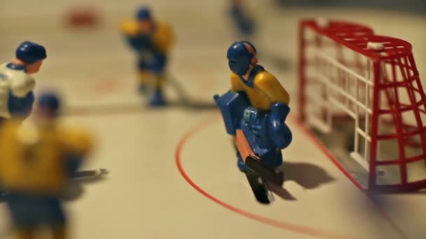 Goal Hockey Table Hockey Game — Stock Video