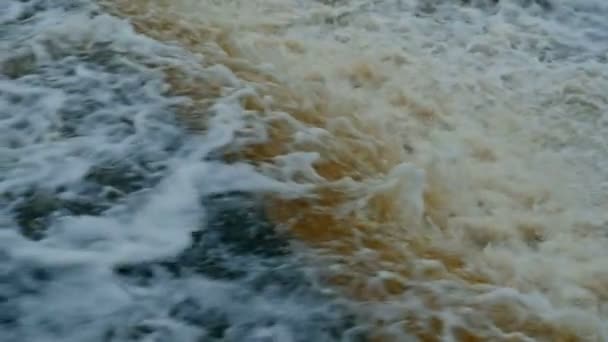 Vista Poderosa Cachoeira Cima Câmera Lenta — Vídeo de Stock