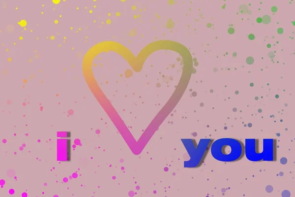 Helles Zeichen Herz Auf Flackerndem Rosa Farbverlauf Glücklicher Valentinstag Grußkarte — Stockfoto