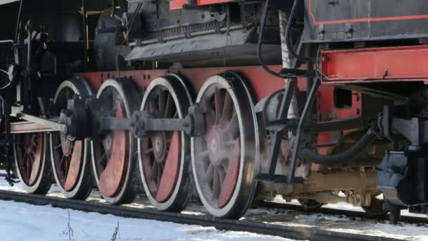 Locomotiva Vapor Fuma Movimento Câmera Vapor Quente — Vídeo de Stock