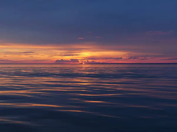 Crimson Sunset Sea Dusk — Stock Photo, Image