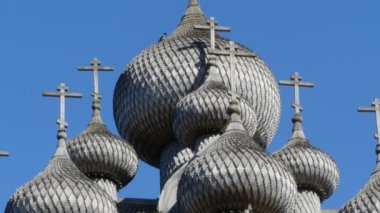 Kilise panorama yukarıdan aşağıya Ahşap oyma kubbeleri