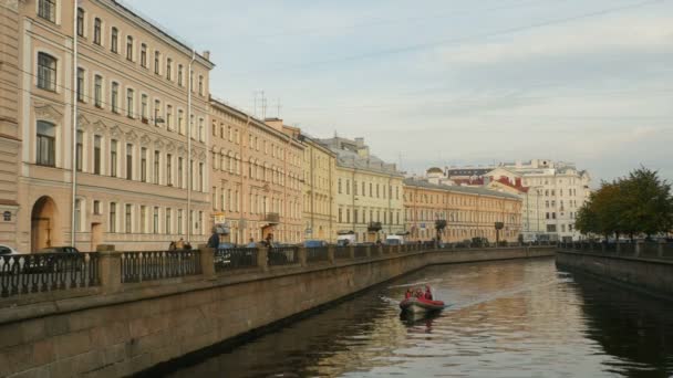 Petersburg Ryssland Oktober 2018 Visa Kanalens Gribojedov Hösten Petersburg — Stockvideo