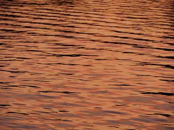 Золотая Вода Солнце Окрашивает Поверхность Моря Золотой Цвет Фона — стоковое фото