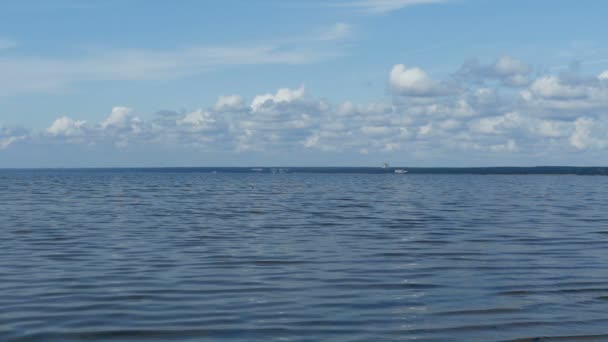 Deniz Panorama Yavaş Hareket Kıyı Görünümü — Stok video
