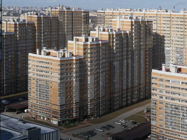 Petersburg Russland April 2019 Wohngebäude Ähnlich Wie Ameisenhügel Von Oben — Stockfoto