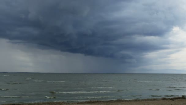 Furacão Enormes Nuvens Escuras — Vídeo de Stock