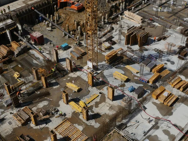 Top View Construction Site — Stock Photo, Image