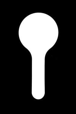 İzole siyah üzerine beyaz tabela