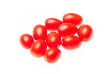 Taze kırmızı kiraz domates bir grup