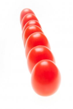 Taze kırmızı kiraz domates bir grup