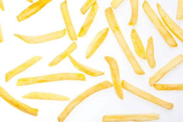 Patates kızartmasının en üst görüntüsü. Kafe için resim