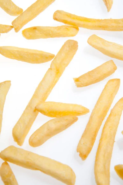 Patates kızartmasının en üst görüntüsü. Kafe için resim