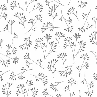 Yüzeyler, tekstil, duvar kağıtları, kartpostallar, davetiyeler, tasarımı için küçük dalları ile hassas bir siyah-beyaz desen kapsar