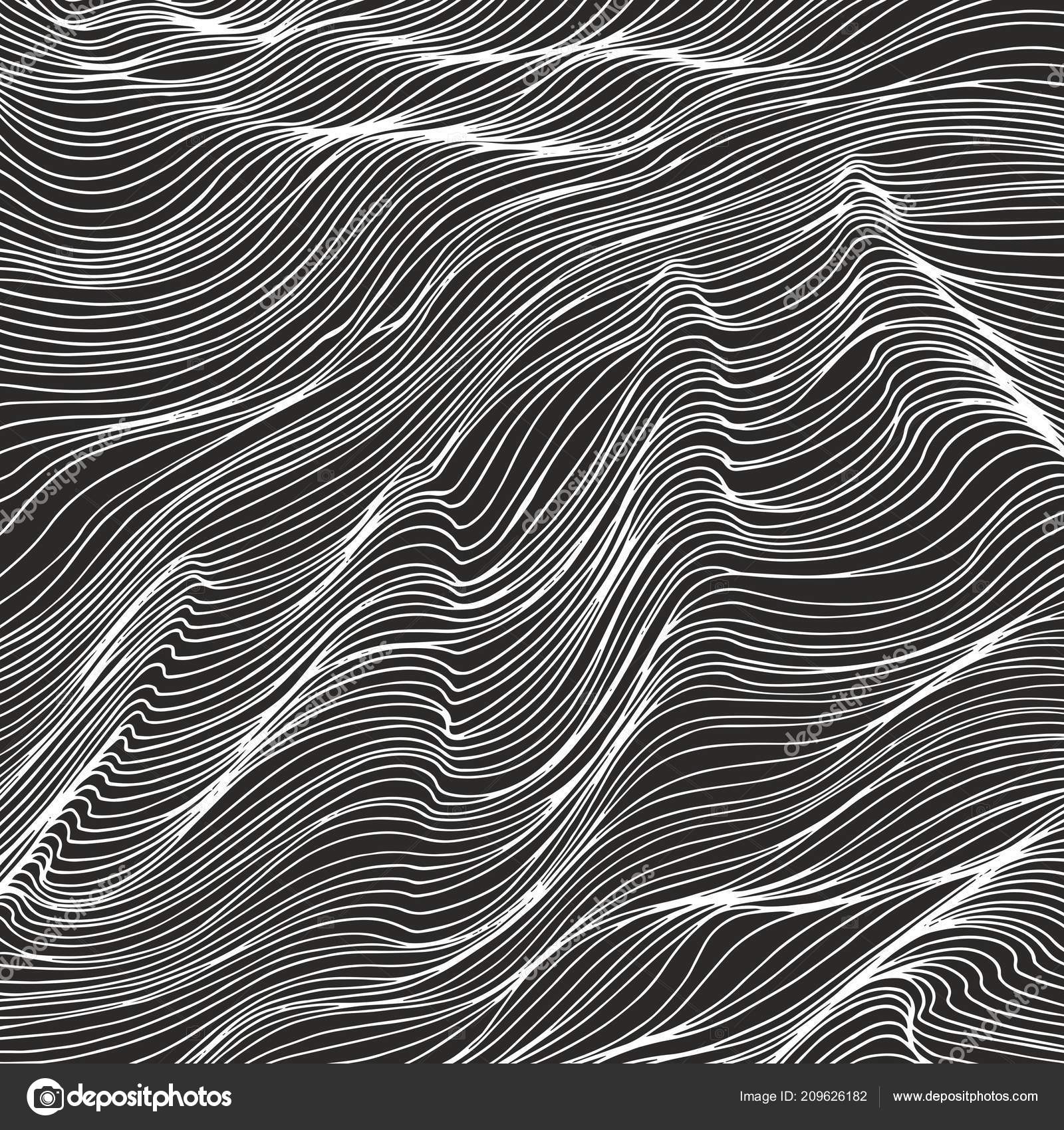 Black And White Waves Drawing Black White Abstract Background Waves Hand Drawing Stock Vector C Elonalaff
