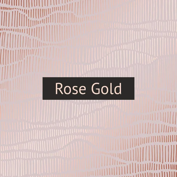 Oro Rosa Dibujo Manual Fondo Decorativo Abstracto Con Imitación Oro — Vector de stock