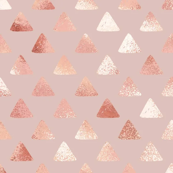 Oro Rosa Fondo Abstracto Con Triángulos Textura Vectorial Para Diseño — Vector de stock