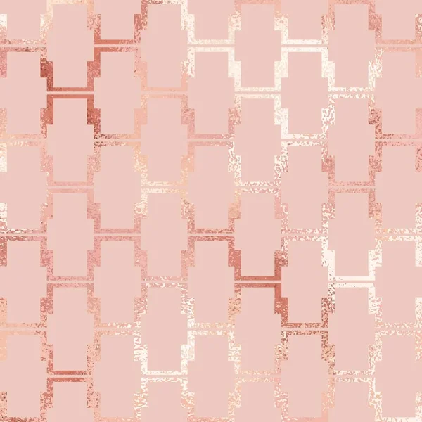 Rose Gold Elegantní Vektorový Geometrický Vzorec Textura Pro Design — Stockový vektor